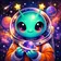 Brightly colored cartoon creature with exaggerated features, ideal for a friendly and fun user profile.